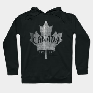 Canada Maple Leaf design - Canada Est. 1867 Vintage Script Hoodie